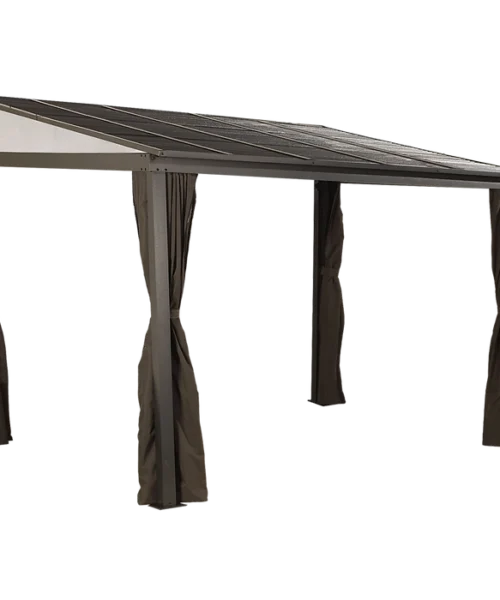Sojag 500-9165470 10 x 12 ft. Portland No. 53 Wall Gazebo Steel Roof